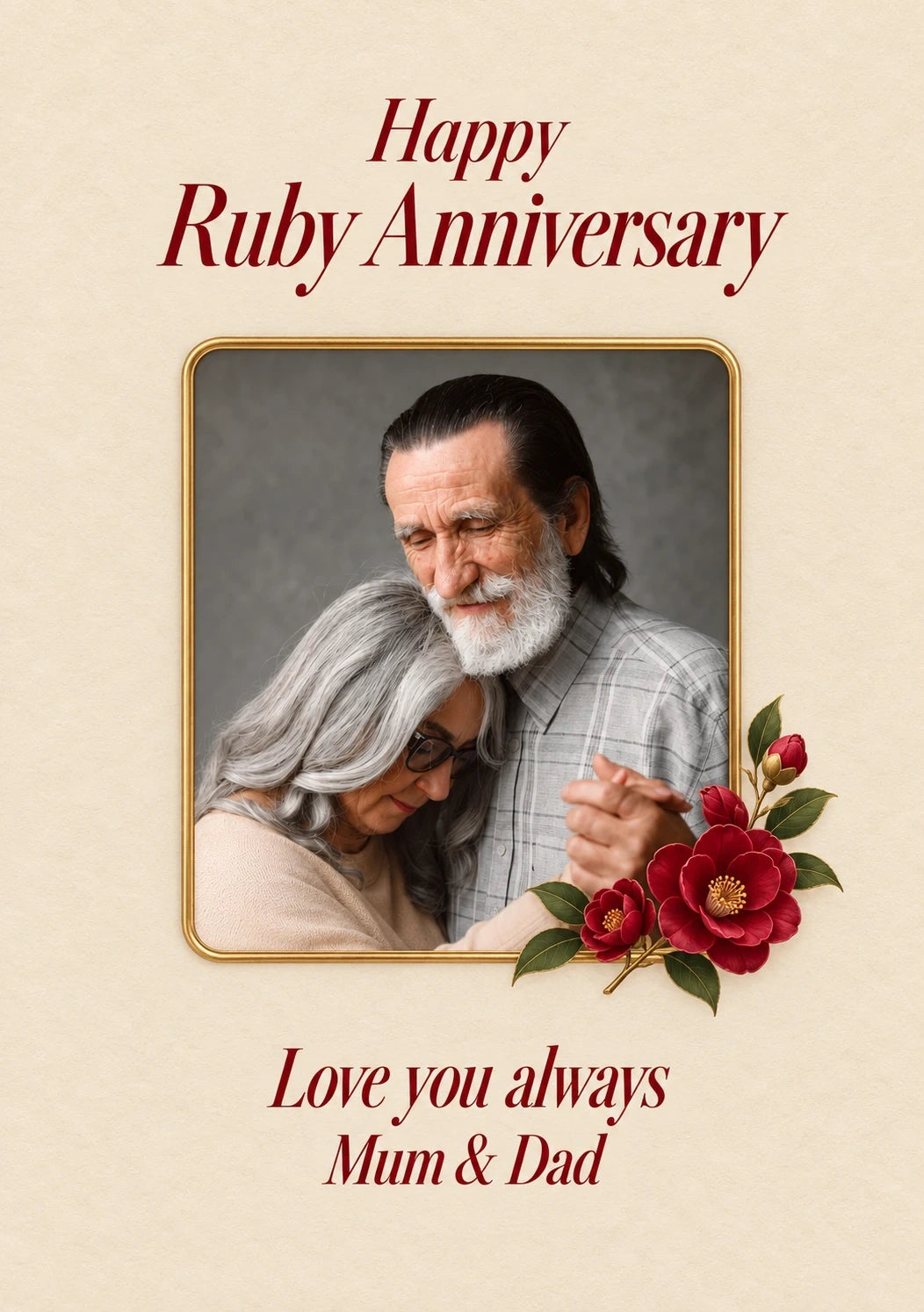 Anniversary - Personalised Card — with punch holes