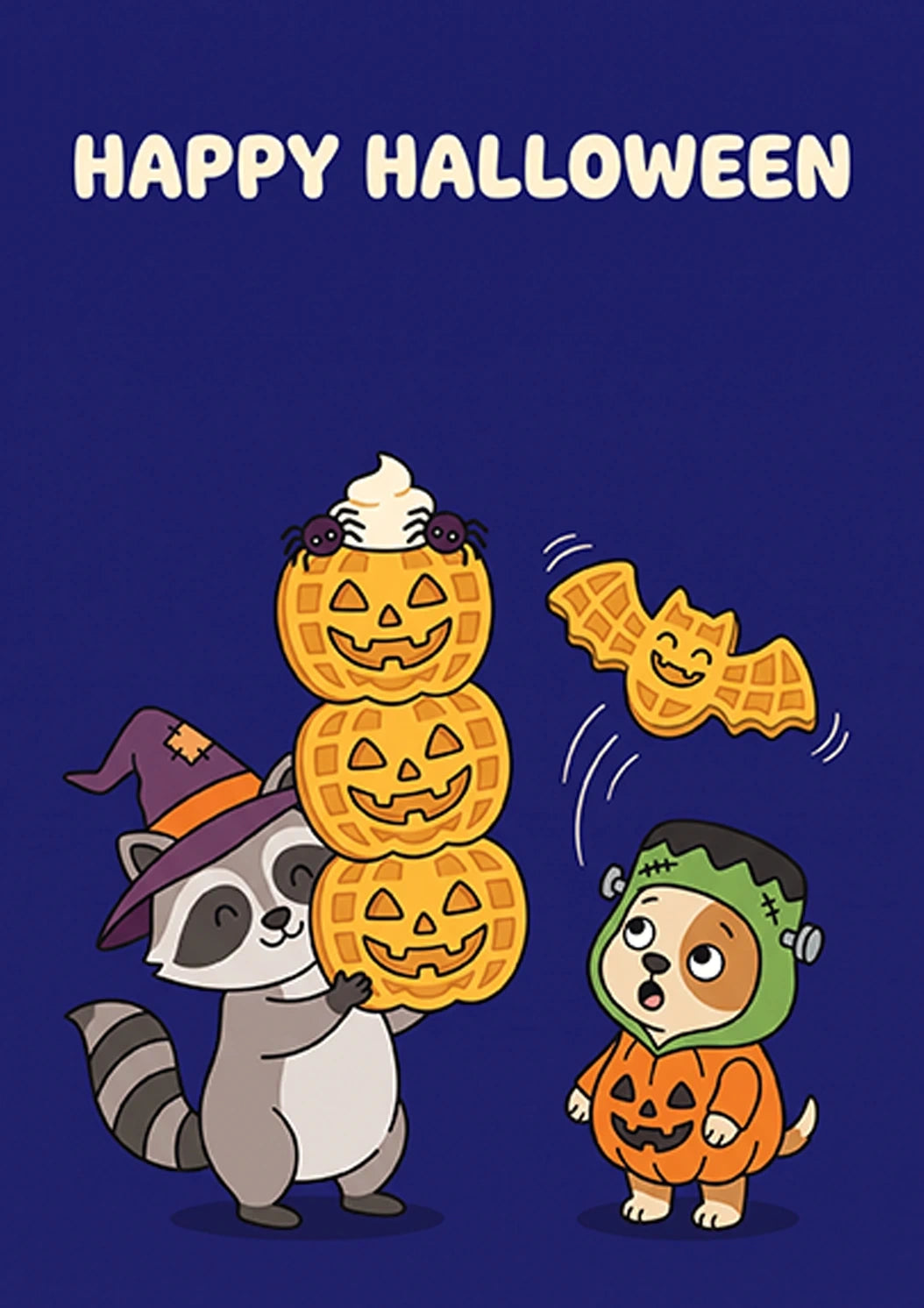 Halloween - Personalised Card — with punch holes