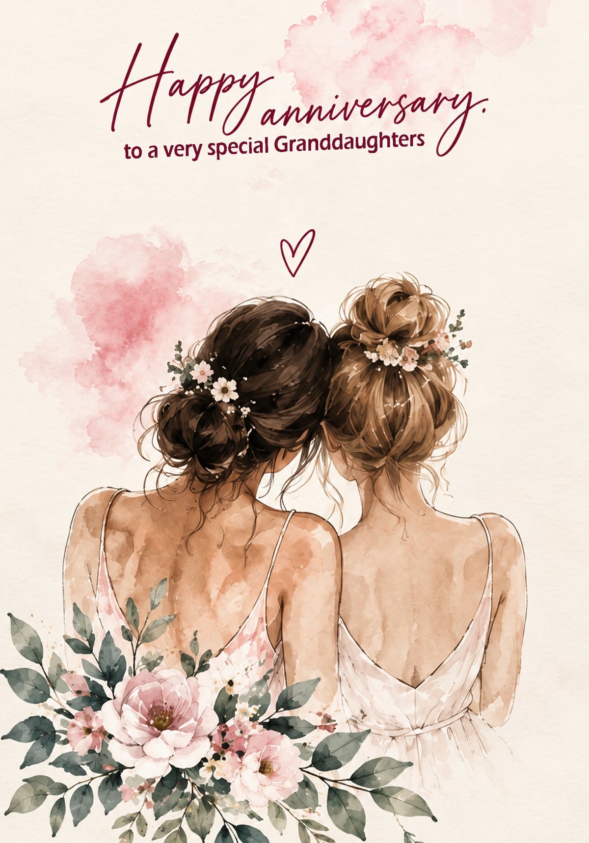 Anniversary - Personalised Card — with punch holes