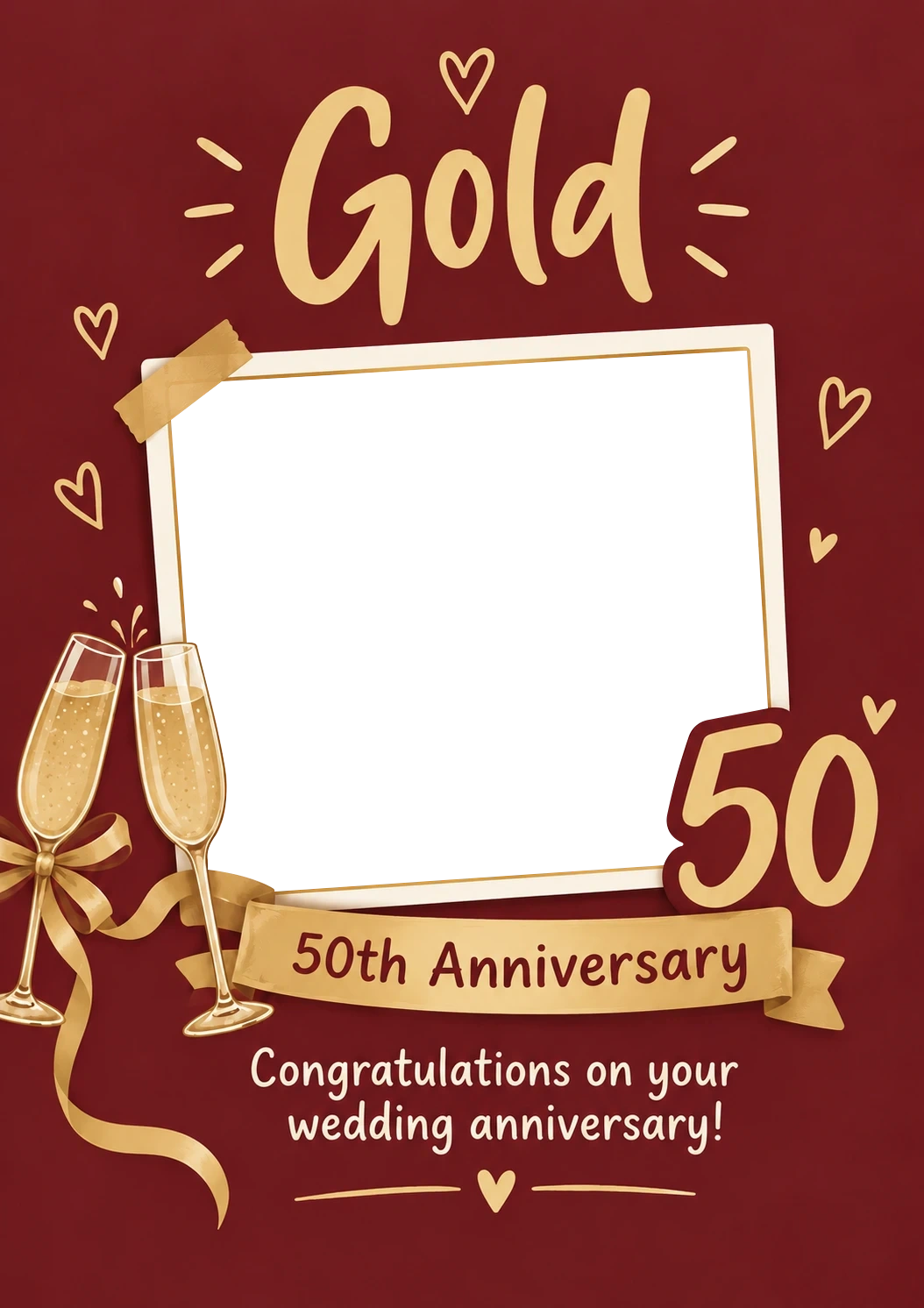 Anniversary - Personalised Card — with punch holes