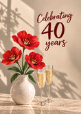 Load image into Gallery viewer, Anniversary - Personalised Card — with punch holes
