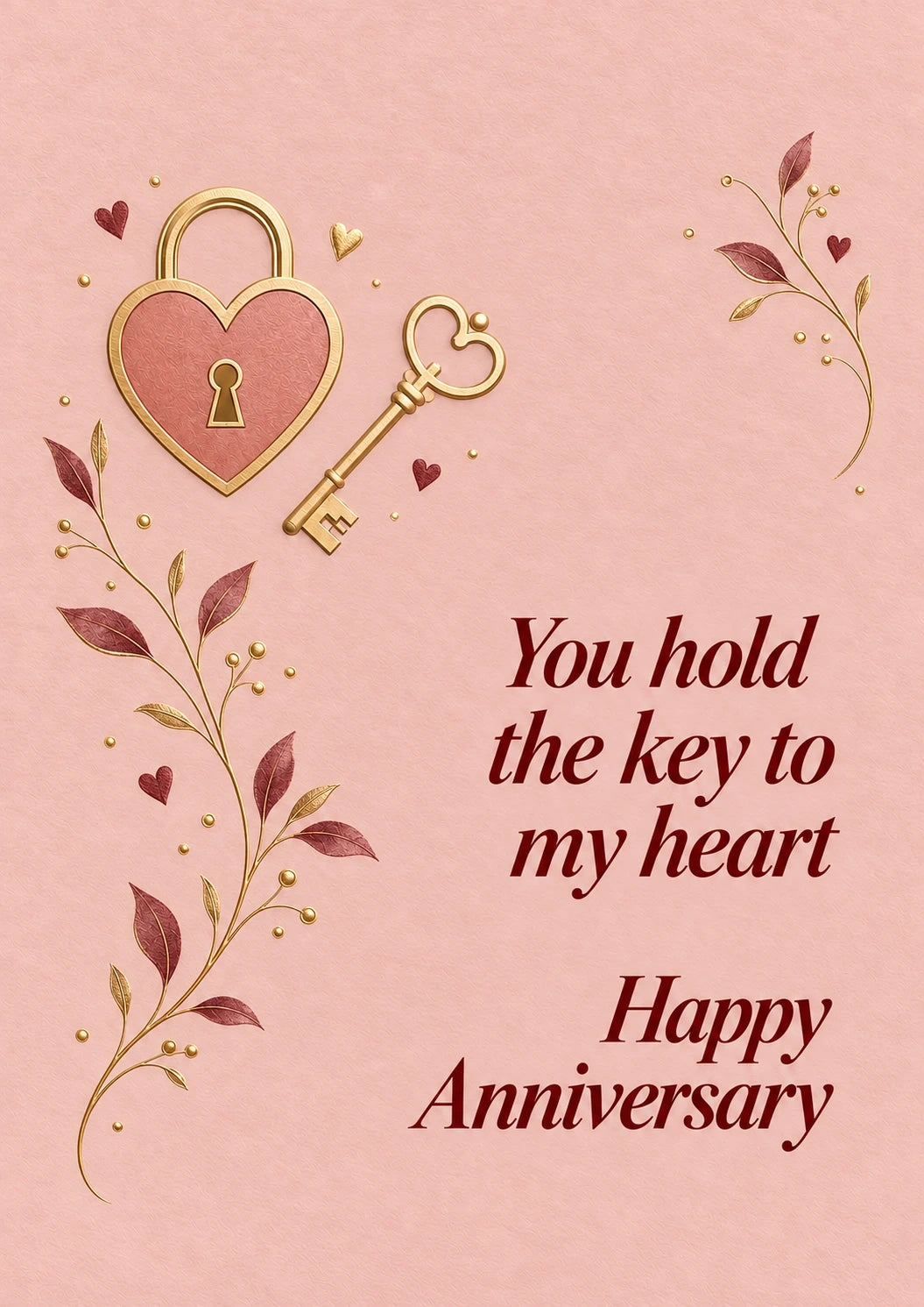Anniversary - Personalised Card — with punch holes