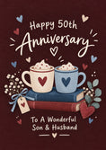 Load image into Gallery viewer, Anniversary - Personalised Card — with punch holes
