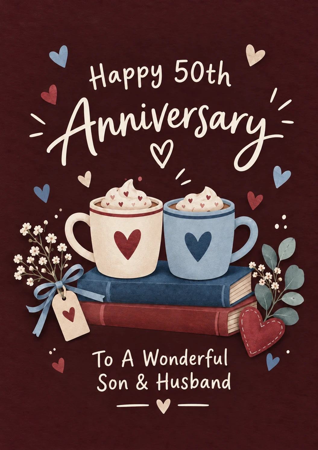 Anniversary - Personalised Card — with punch holes