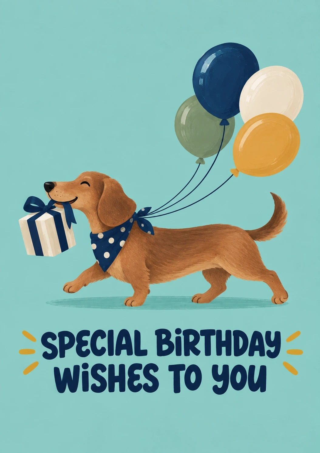 Birthdays - Personalised Card — with punch holes