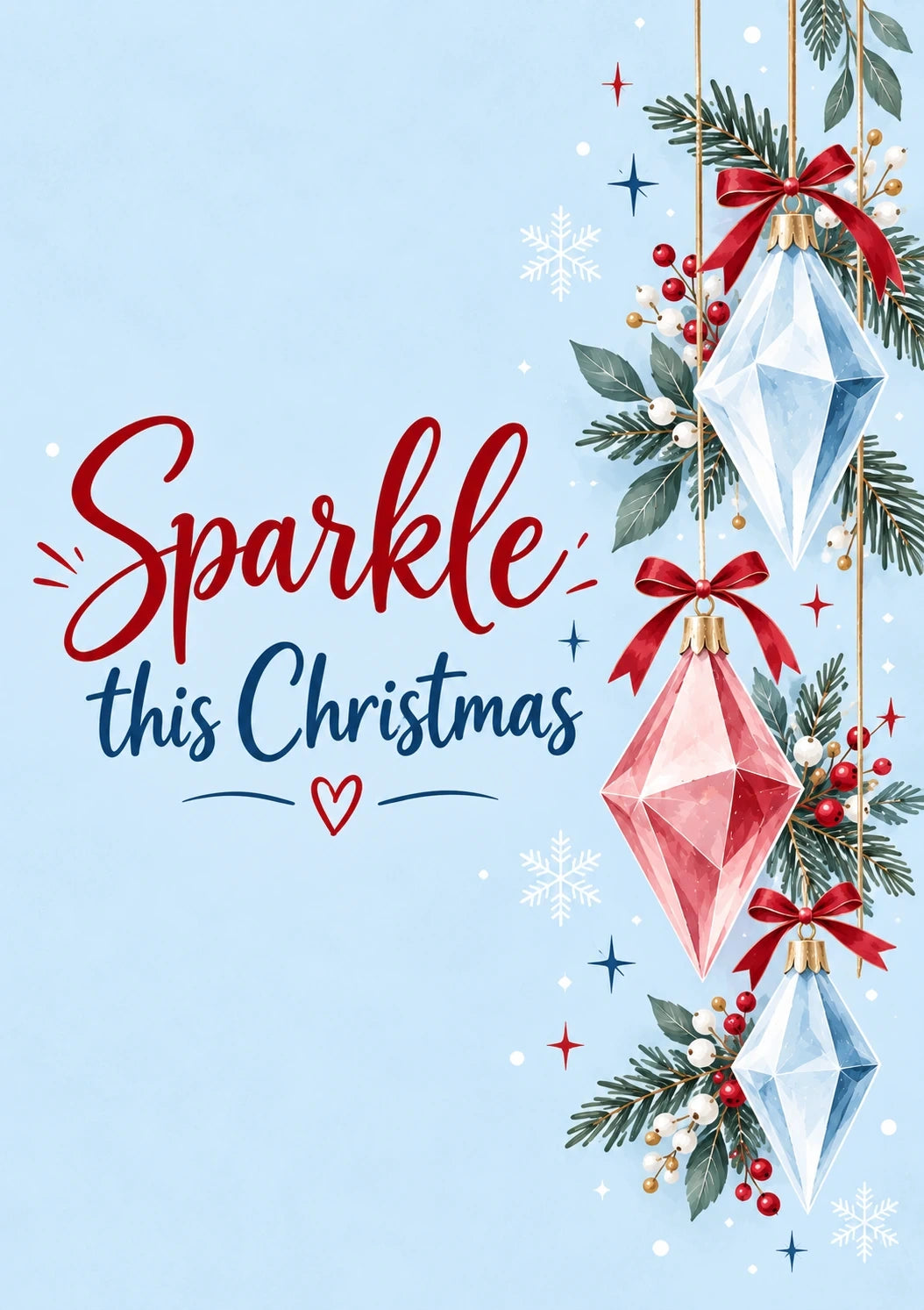 Christmas - Personalised Card — with punch holes