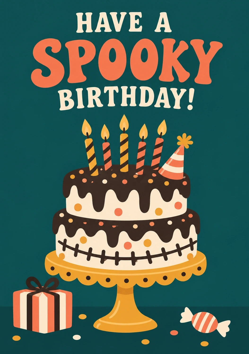 Halloween - Personalised Card — with punch holes