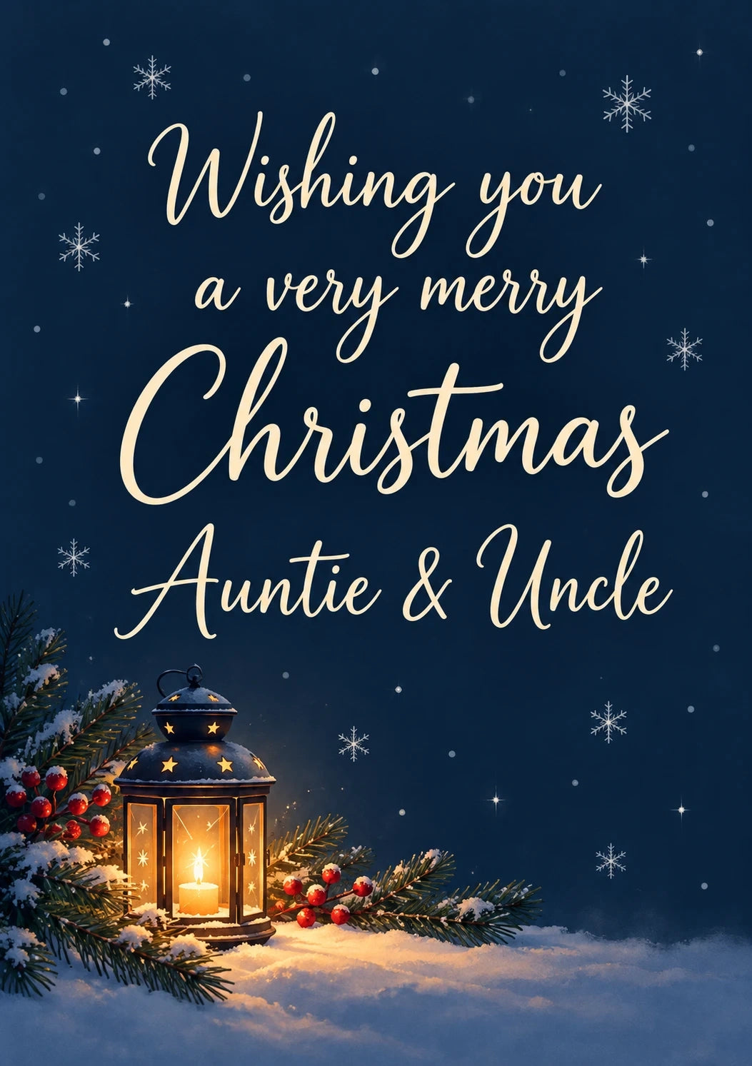 Christmas - Personalised Card — with punch holes