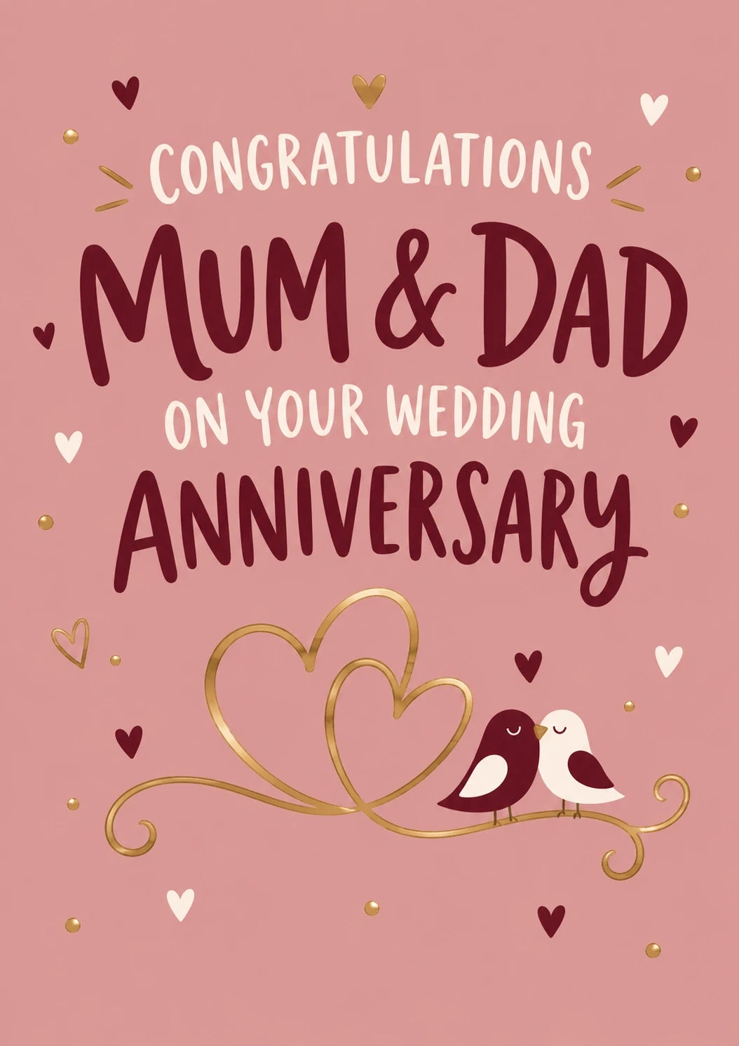 Anniversary - Personalised Card — with punch holes