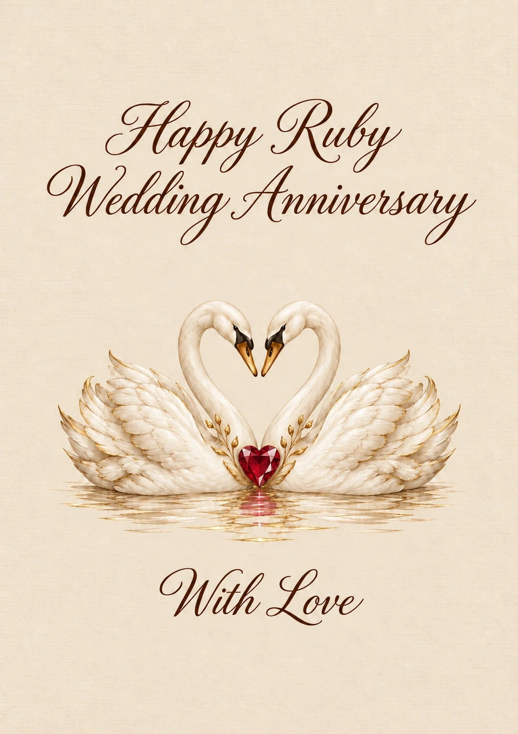 Anniversary - Personalised Card — with punch holes