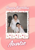 Load image into Gallery viewer, Pink Hearts Pattern Photo Upload Birthday Card for Her
