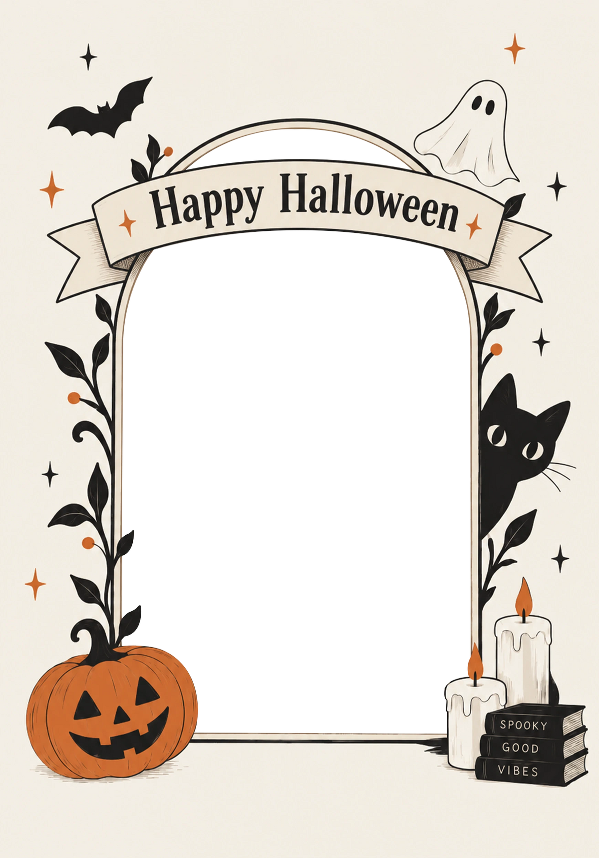 Spooky Vibes Halloween Photo Upload Halloween Card for Her