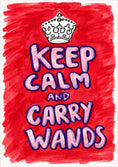 Load image into Gallery viewer, Funny Keep Calm and Carry Wands Halloween Card
