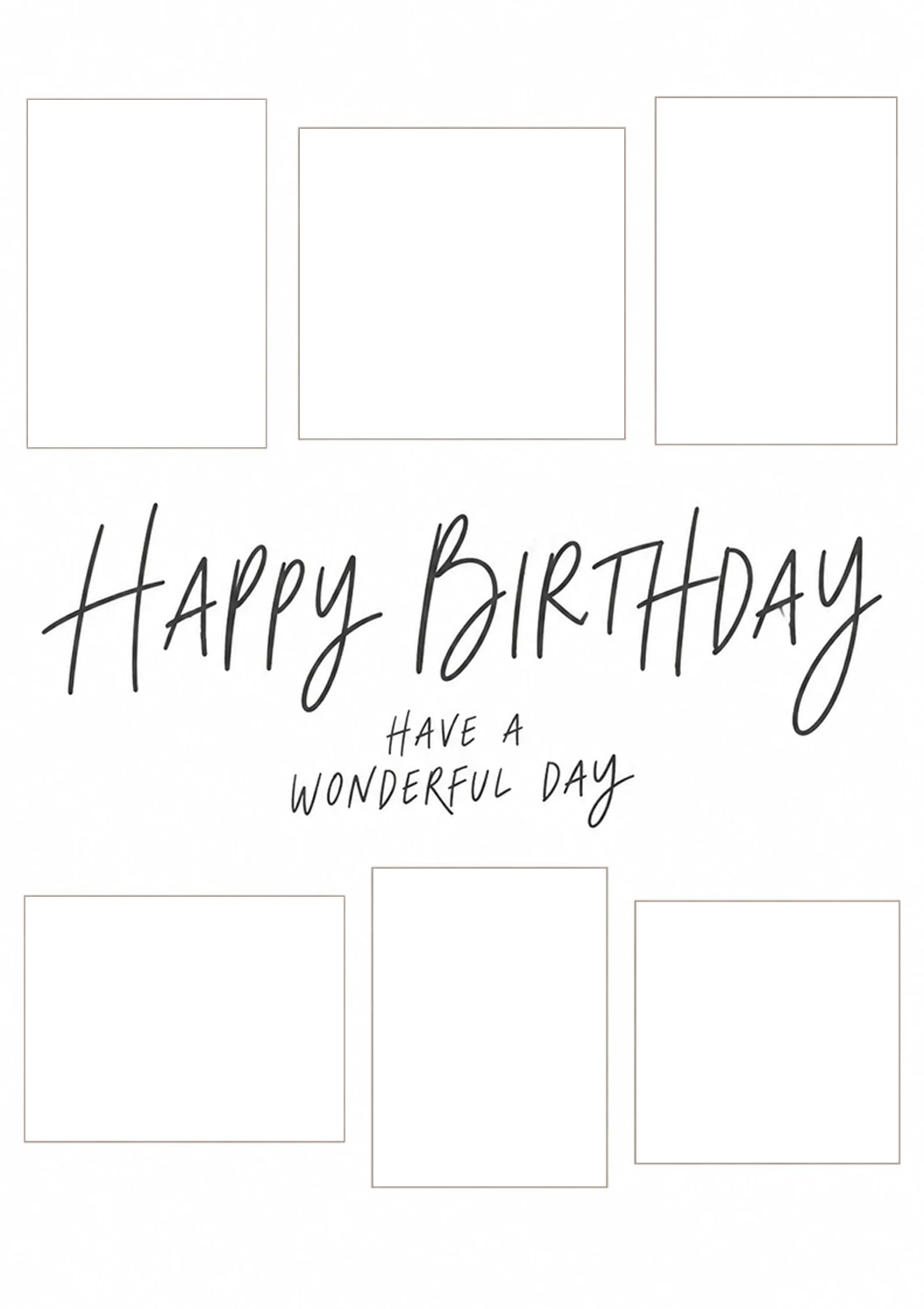 5 Photo Collage Layout Photo Upload Birthday Card