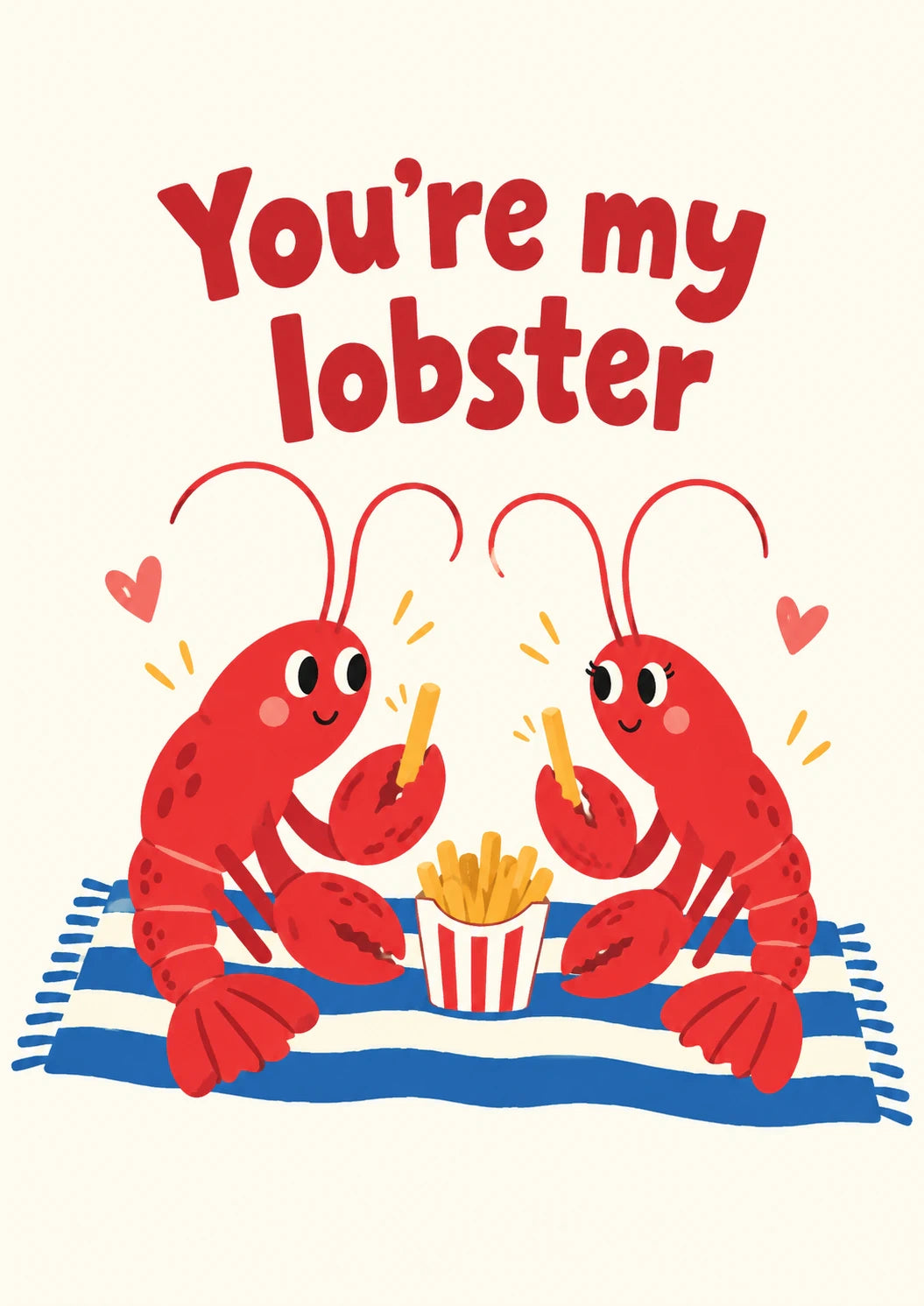 Funny You're My Lobster Anniversary Card for Him