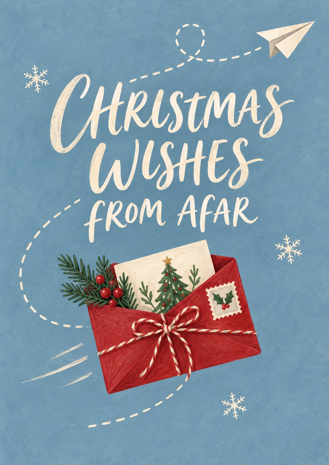 Christmas Wishes From Afar Letter Parents Christmas Card