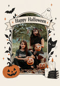 Load image into Gallery viewer, Spooky Vibes Halloween Photo Upload Halloween Card for Her
