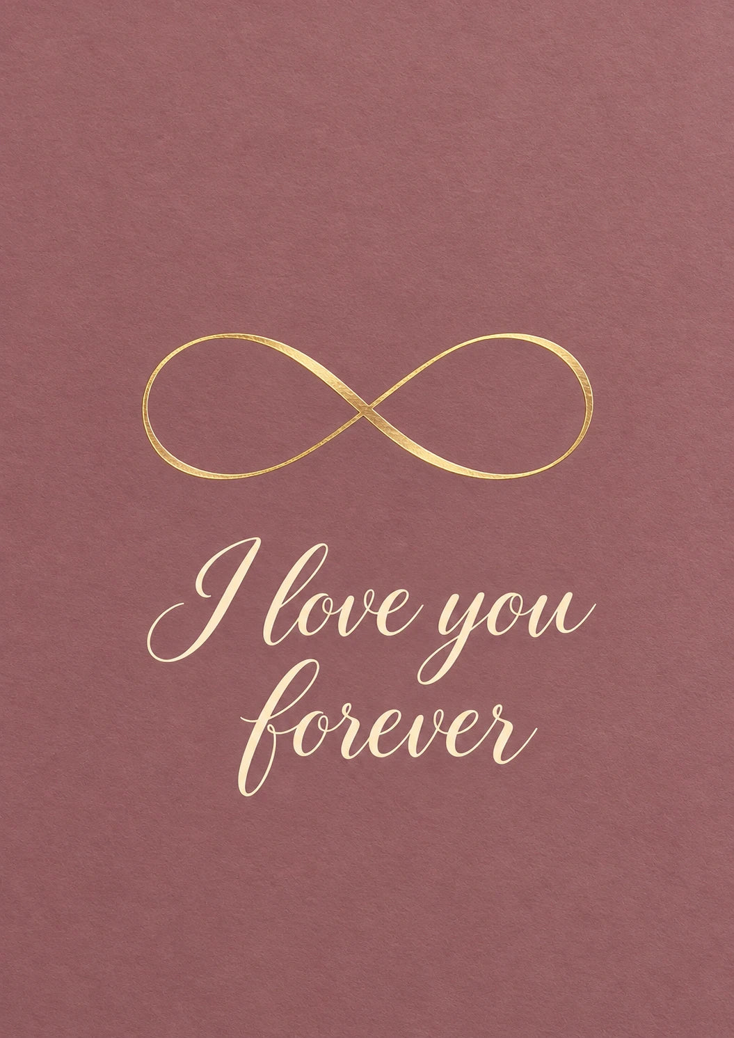 Gold Infinity Symbol I Love You Forever Verse Husband Anniversary Card for Husband