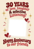 Load image into Gallery viewer, Funny Selective Listening 30th Photo Upload Anniversary Card
