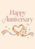 Load image into Gallery viewer, Rainbow Heart Daisy Anniversary Card for Her
