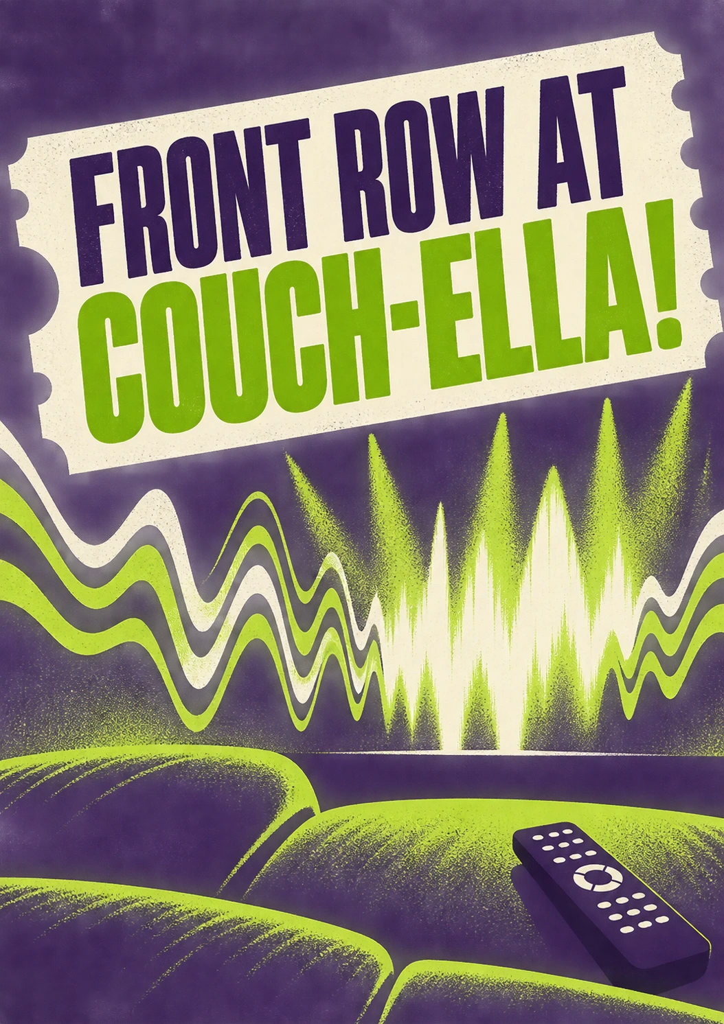 Funny Couch-Ella Festival Sofa Birthday Card