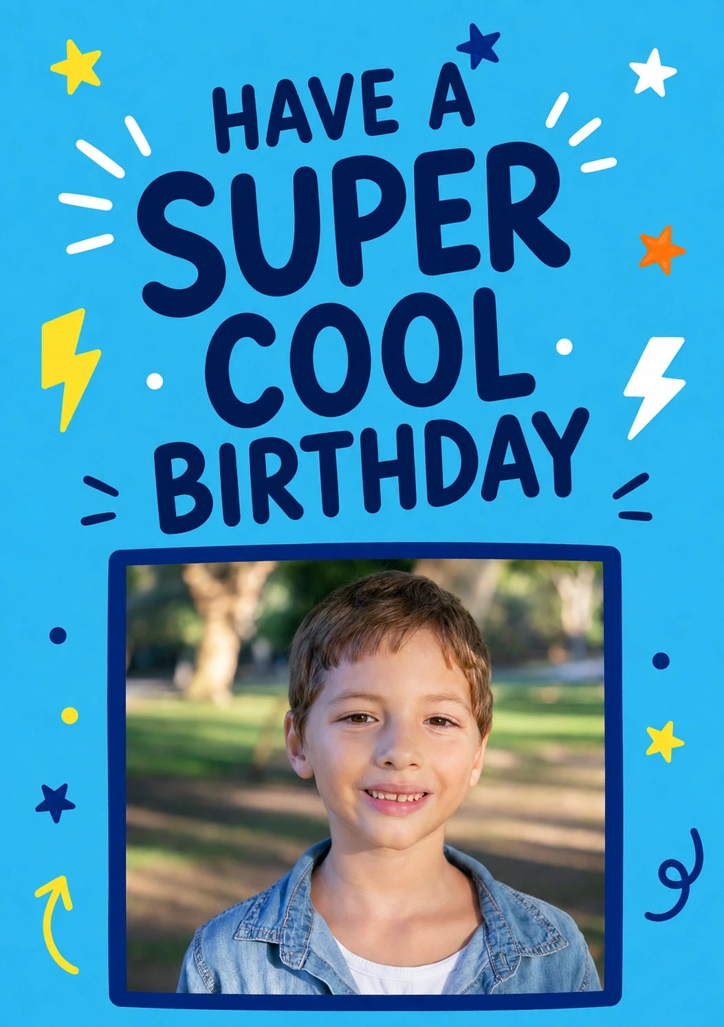 Birthdays - Personalised Card — with punch holes