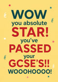 Load image into Gallery viewer, Wow You Absolute Star Passed GCSEs Exam Card
