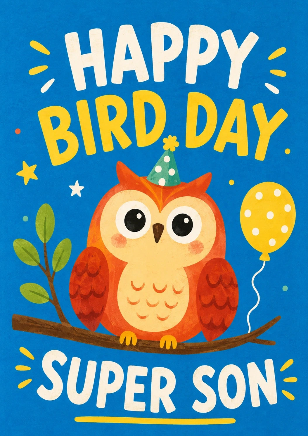Birthdays - Personalised Card — with punch holes