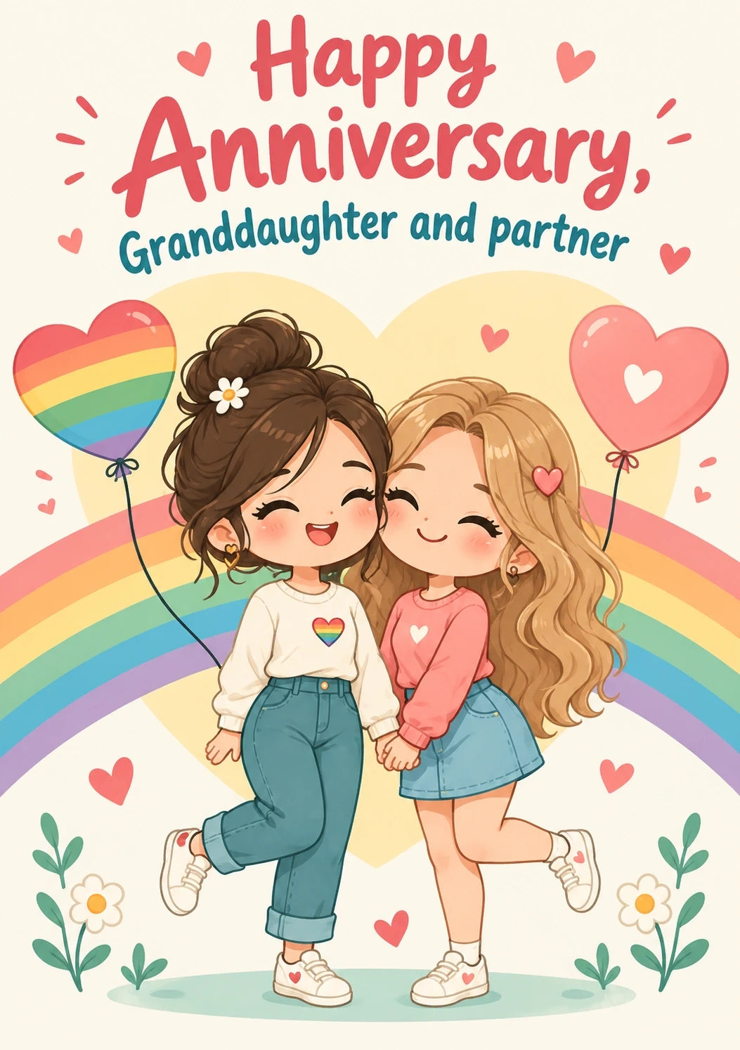 Anniversary - Personalised Card — with punch holes