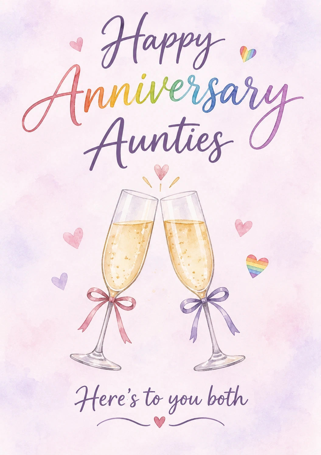 Anniversary - Personalised Card — with punch holes