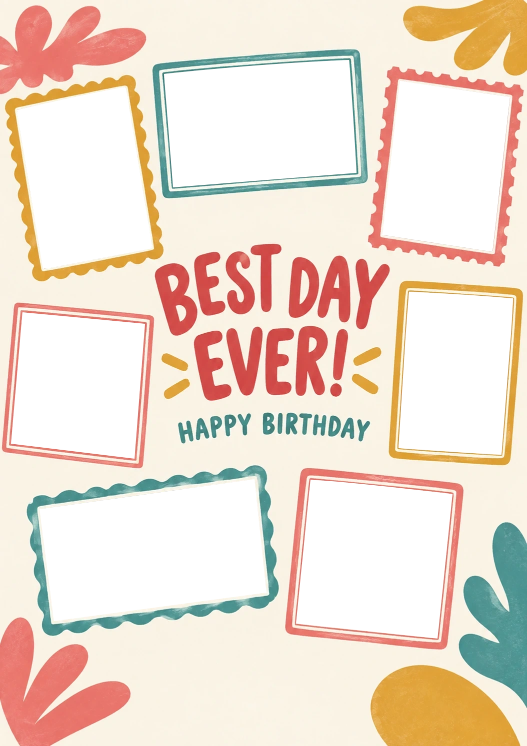 Birthdays - Personalised Card — with punch holes
