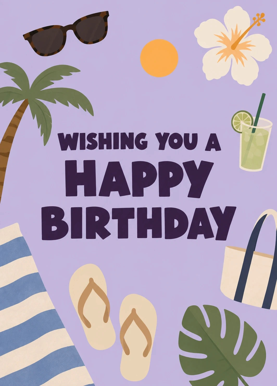 Birthdays - Personalised Card — with punch holes