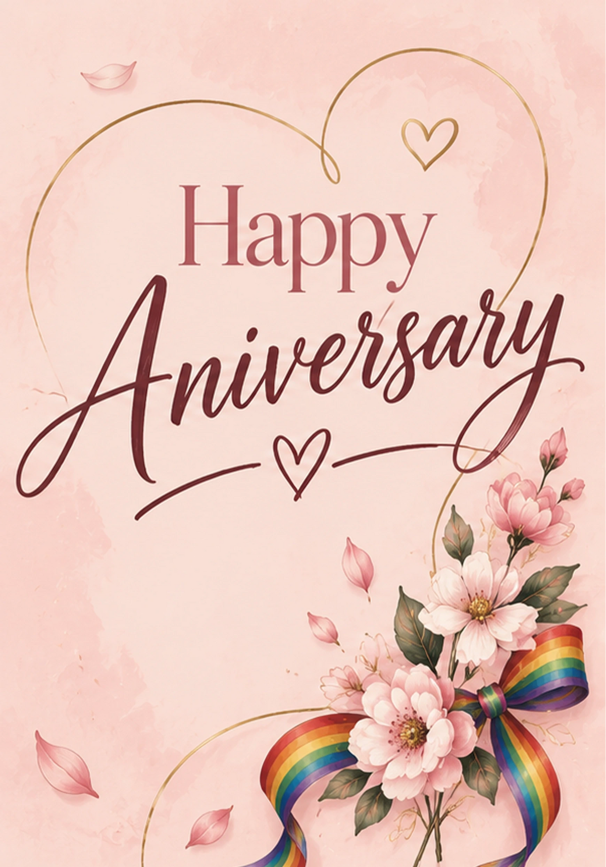 Anniversary - Personalised Card — with punch holes