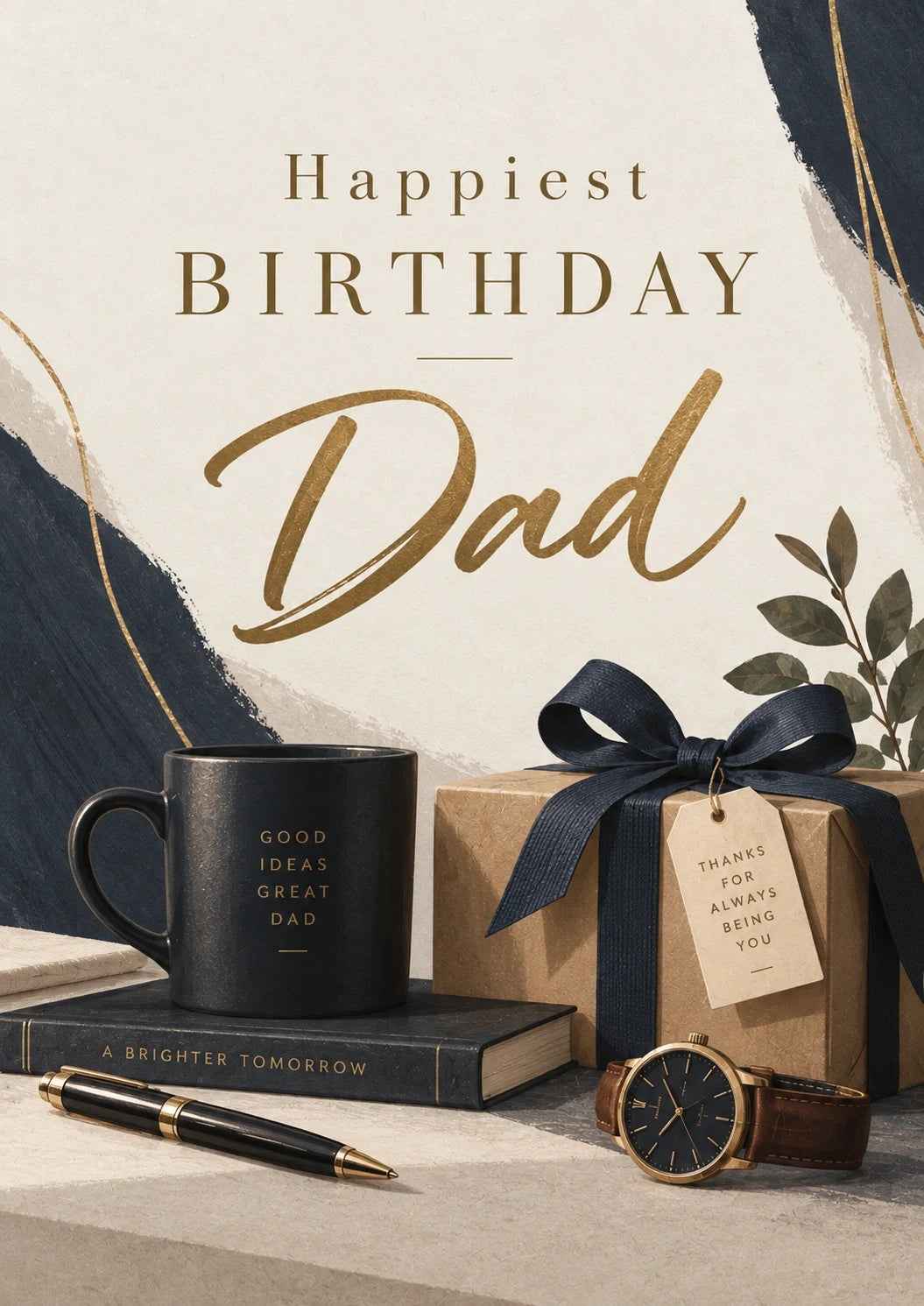 Birthdays - Personalised Card — with punch holes