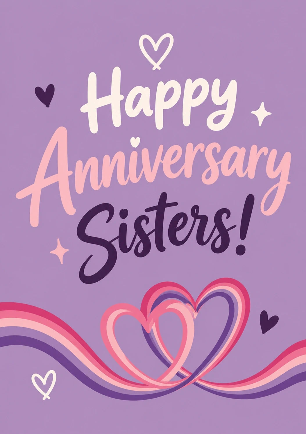 Anniversary - Personalised Card — with punch holes