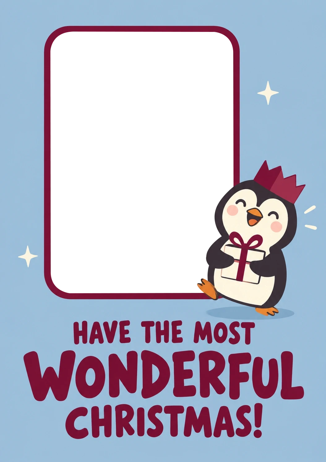 Christmas - Personalised Card — with punch holes