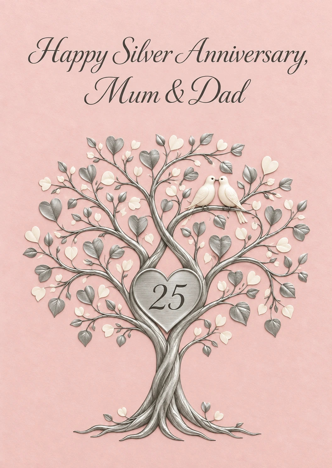 Anniversary - Personalised Card — with punch holes