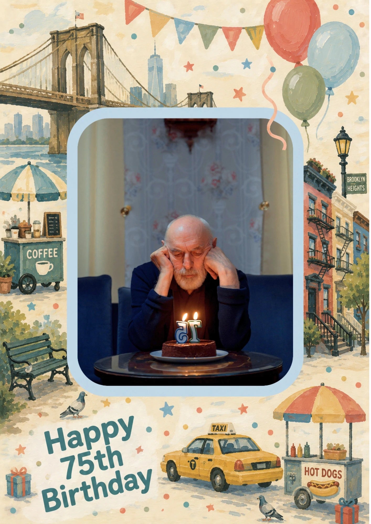 Birthdays - Personalised Card — with punch holes