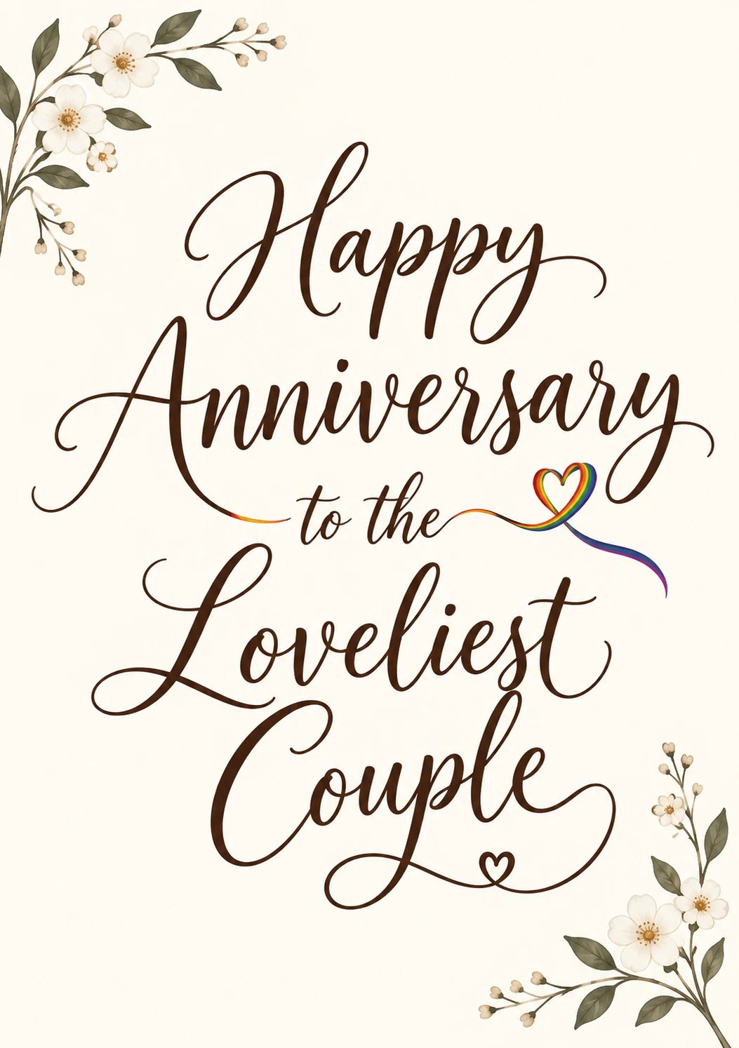 Anniversary - Personalised Card — with punch holes
