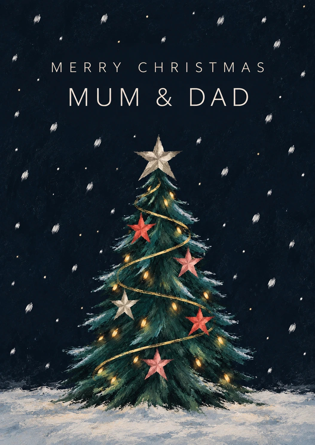 Christmas - Personalised Card — with punch holes