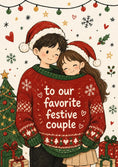 Load image into Gallery viewer, Christmas - Personalised Card — with punch holes
