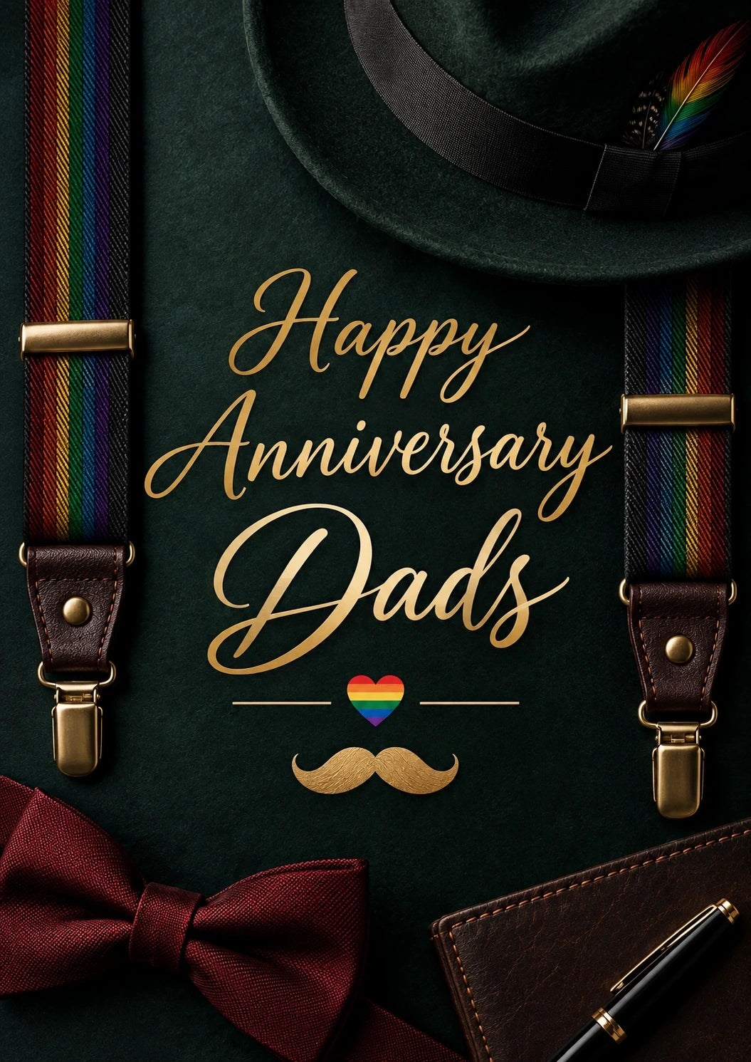 Anniversary - Personalised Card — with punch holes
