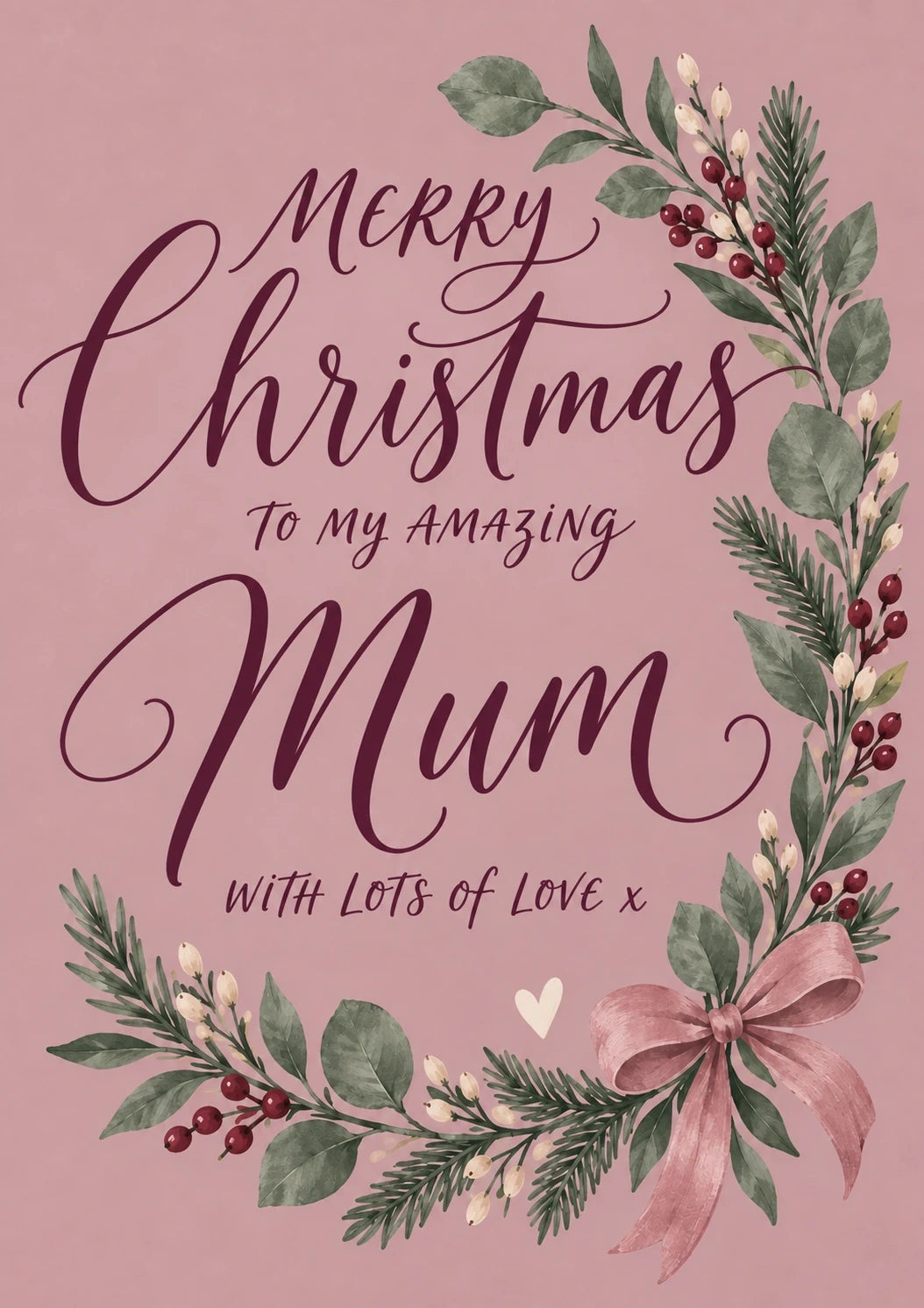 Christmas - Personalised Card — with punch holes