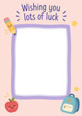 Load image into Gallery viewer, Wishing You Lots of Luck Photo Upload Back to School Card
