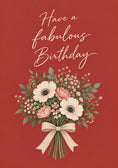 Load image into Gallery viewer, Red Floral Bouquet 18th Birthday Card for Her
