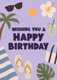 Load image into Gallery viewer, Tropical Beach Summer Vibes 20th Birthday Card
