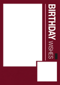 Load image into Gallery viewer, Bold Maroon Modern Photo Upload Birthday Card
