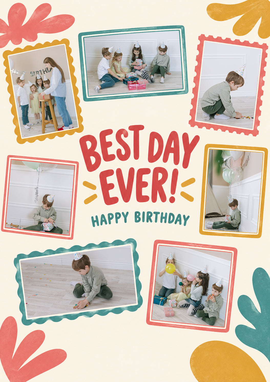 Best Day Ever Multiple Photo Upload Birthday Card