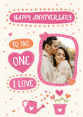 Load image into Gallery viewer, To the One I Love Heart Photo Upload Anniversary Card for Her
