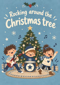 Load image into Gallery viewer, Kids Rock Band Around the Tree Christmas Card
